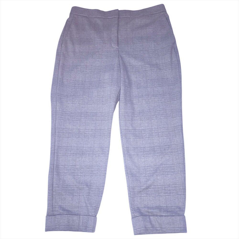 Ann Taylor Gray Plaid Ankle Pants Size 14